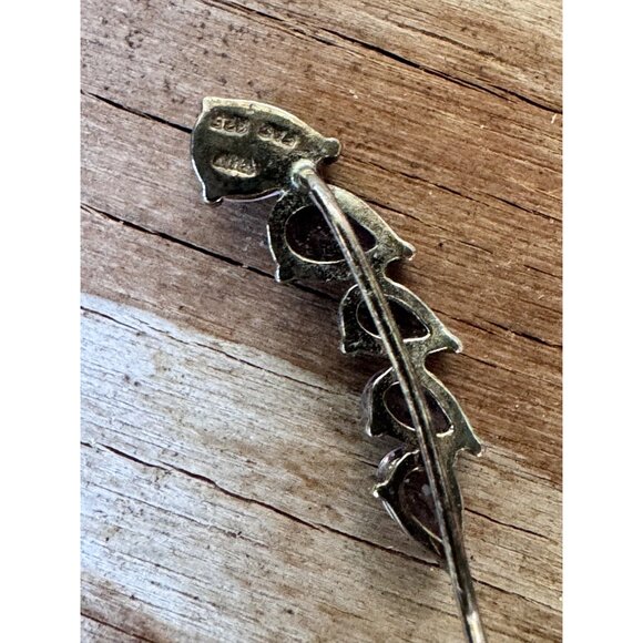 Sterling Silver Amethyst Teardrop Climber Earrings - Picture 4 of 6